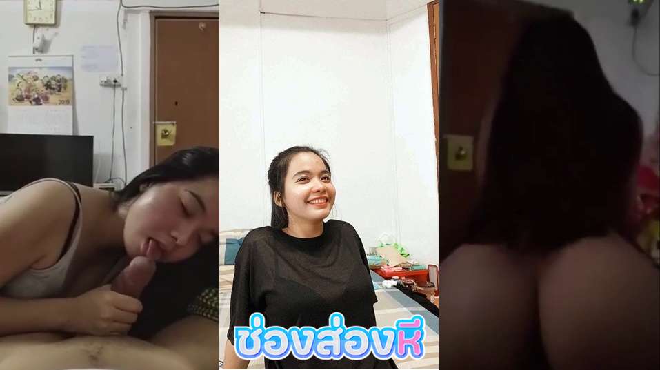 คลิปหลุด น้องฟาง สาวไทยน่าเย็ดตั้งกล้องเย็ดกับผัวโคตรเด็ดเลยอมควยให้ผัวก่อนก่อนน้องขย่มควยหันหลังท่านี้แม่งเสียวจริงอย่างเด็ดเลย